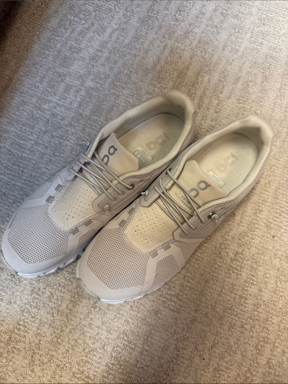 On Running Women’s Slip-On Athletic Sneakers in Light Beige/Cream
